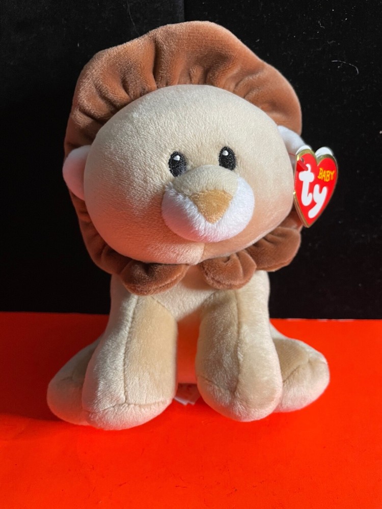 Baby Ty - BOUNCER the Lion (Regular Size - 7 inch) Plush Toy