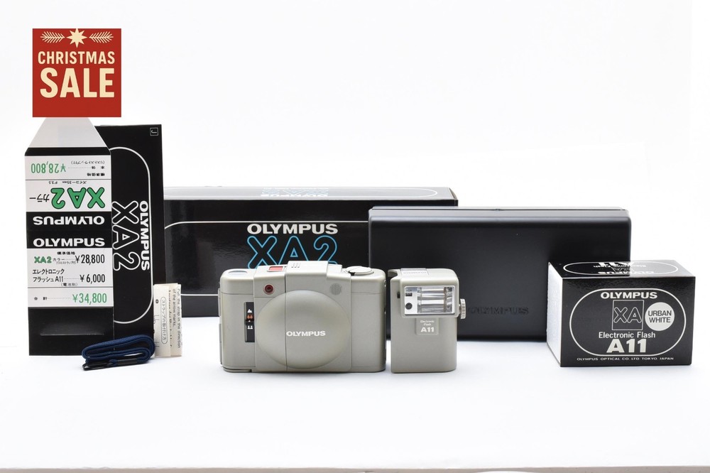 RARE [UNUSED] Olympus XA2 Film Camera 35mm Gray w/ A11 Flash JAPAN # SALE-image