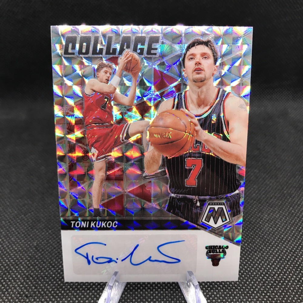 2023-24 Mosaic Toni Kukoc Bulls HOF Silver Auto Card CM-TNI