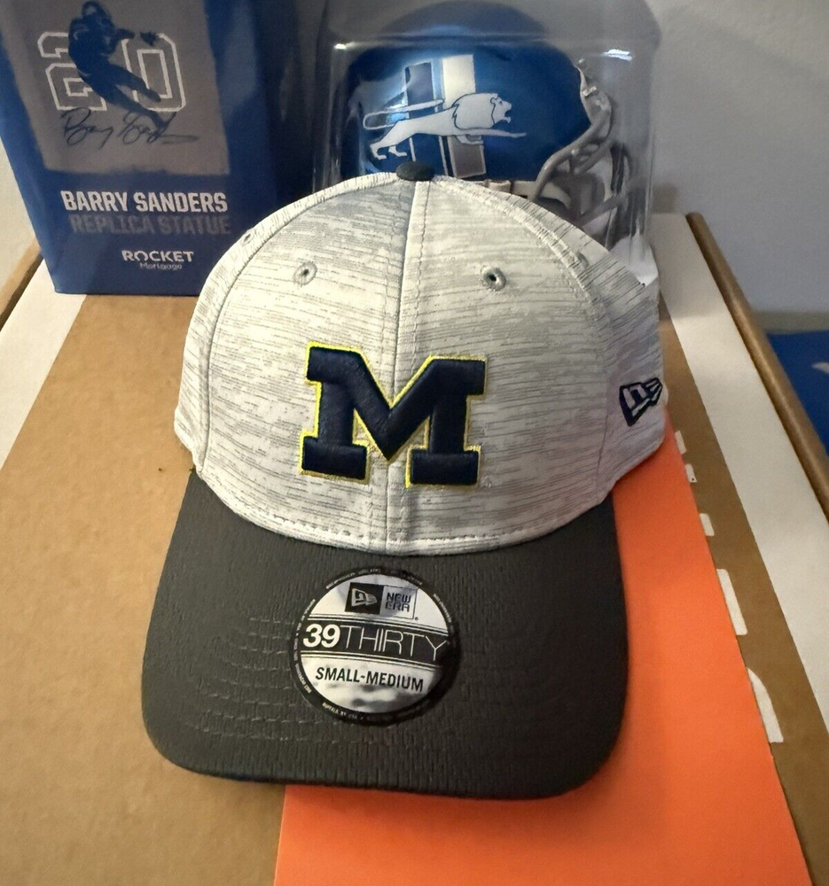 Michigan Wolverines New Era 39THIRTY Stretch Fit Grey 3Tone - S/M
