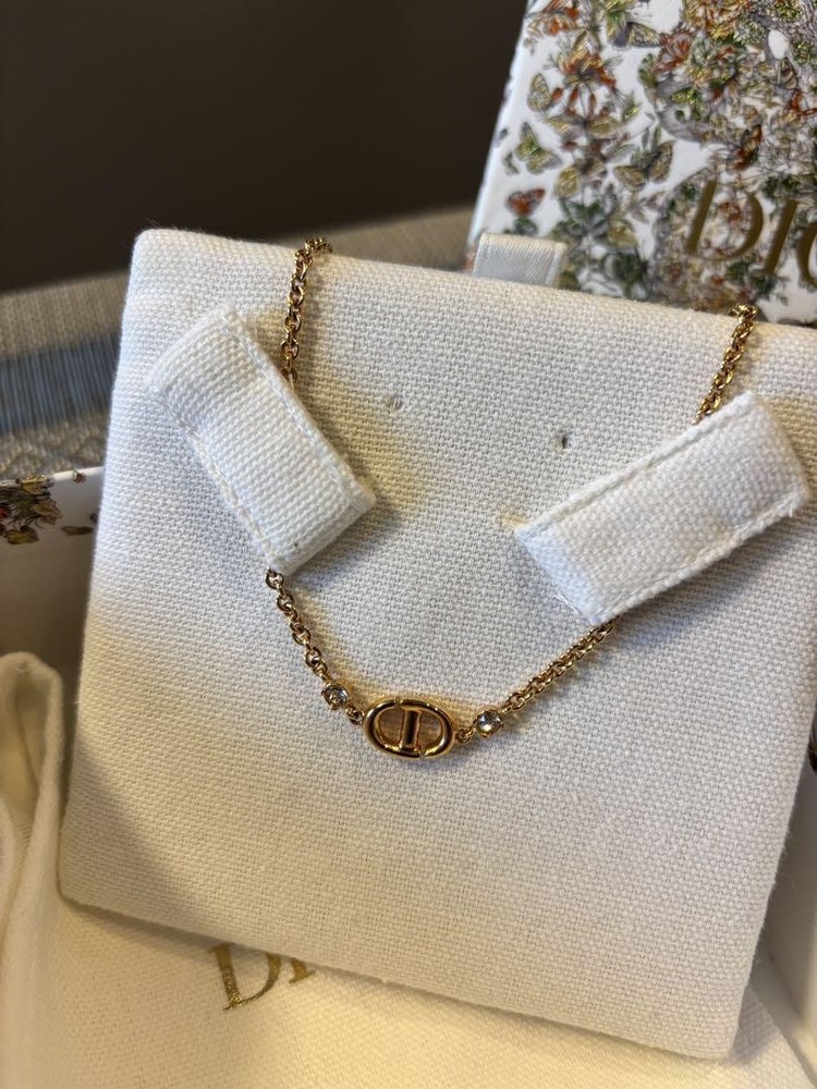 Christian Dior Pink Gold Necklace with Original Box Included