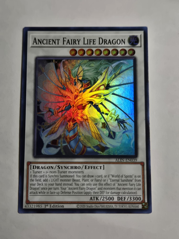 Ancient Fairy Life Dragon ALIN-EN039 Super Rare 1st Edition Yugioh Card