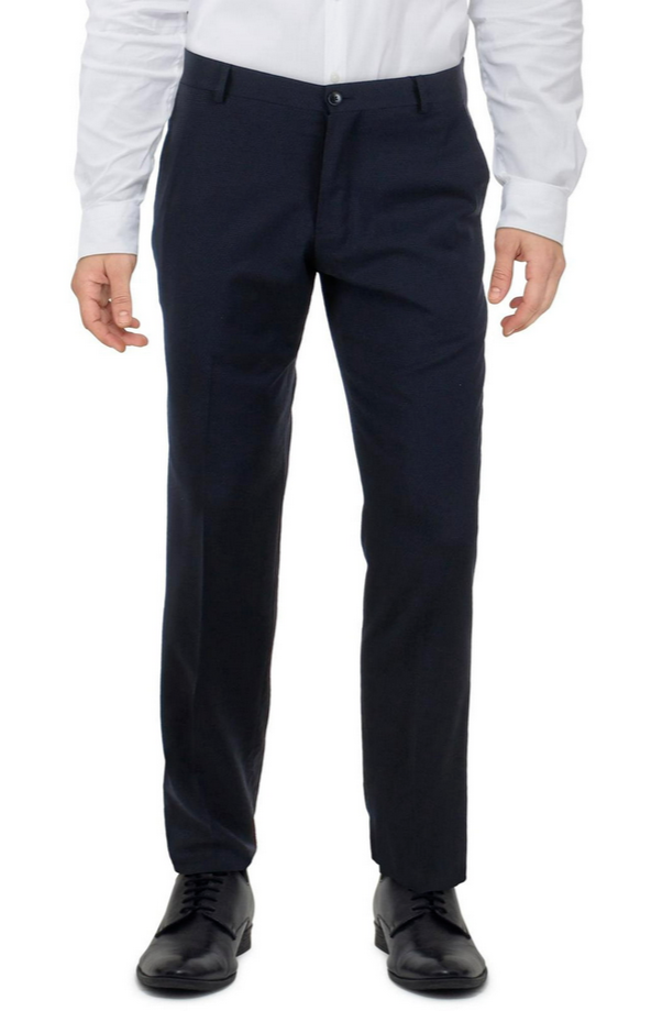 AX Armani Exchange Mens 32 Slim Fit Navy Blue Wool Suit Pants Unhemmed