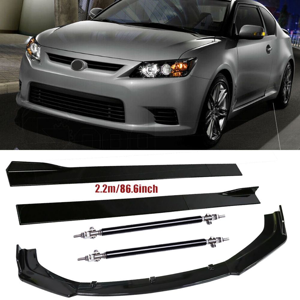 Front Bumper Lip Splitter Spoiler Strut Rods For Scion tC 2011-2013