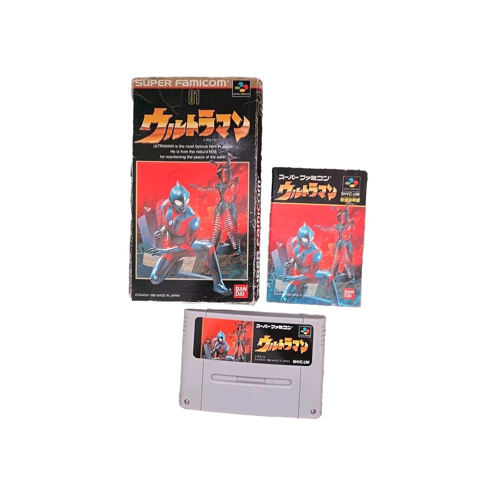 Ultraman Nintendo Super Famicom SFC SNES w/ Box Manual
