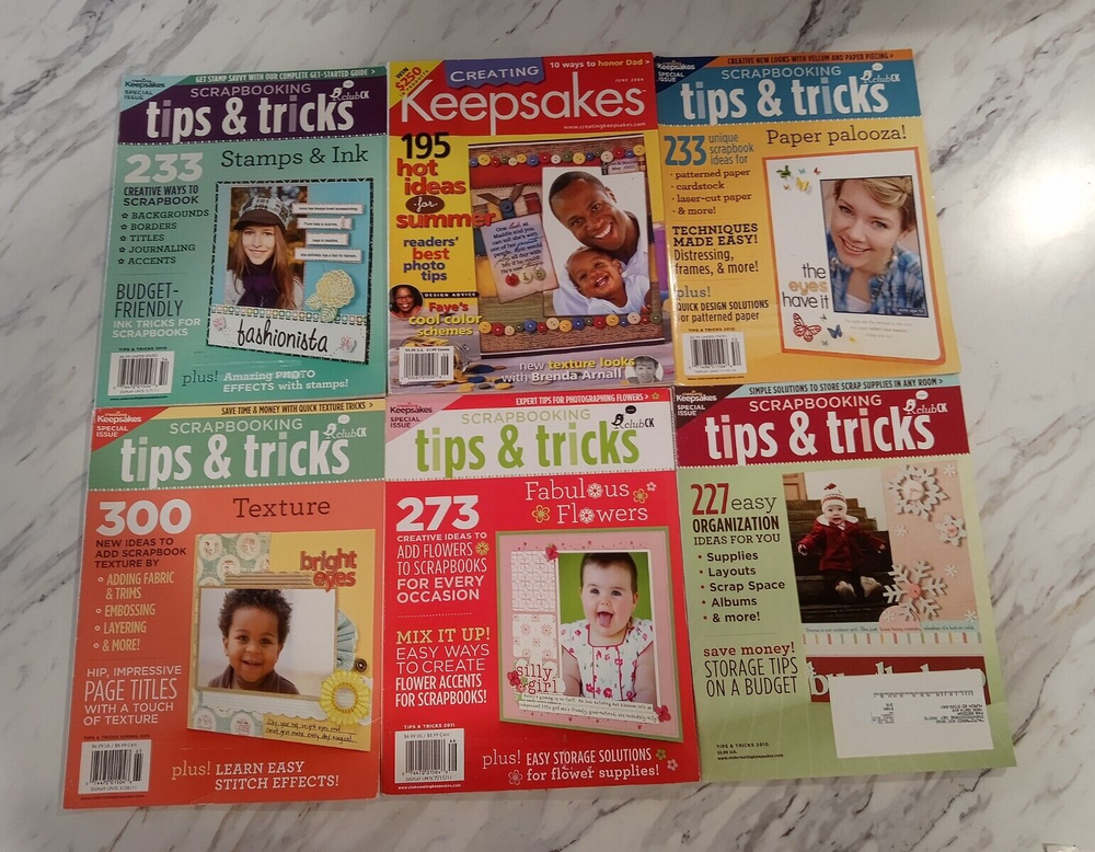 Creating Keepsakes - Scrapbooking Tips & Tricks 6 Magazine Lot