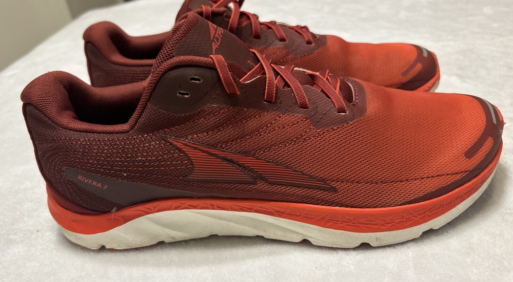 Altra Shoes Mens 11 Red Orange Rivera 2 Sneakers Road Running Athletic Outdoors