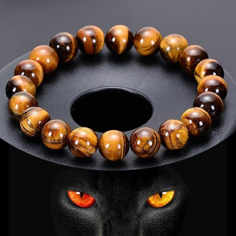 Handmade Tiger Eye Bracelet - Natural Stone Gift for Him & Her! BUY NOW!A1
