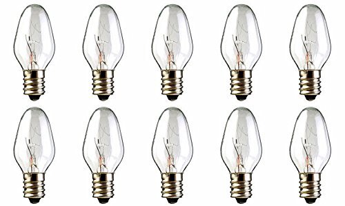 Bulbs for Scentsy Plug-in Nightlight Warmer Wax Diffuser, 15W 120V - 10-Pack -