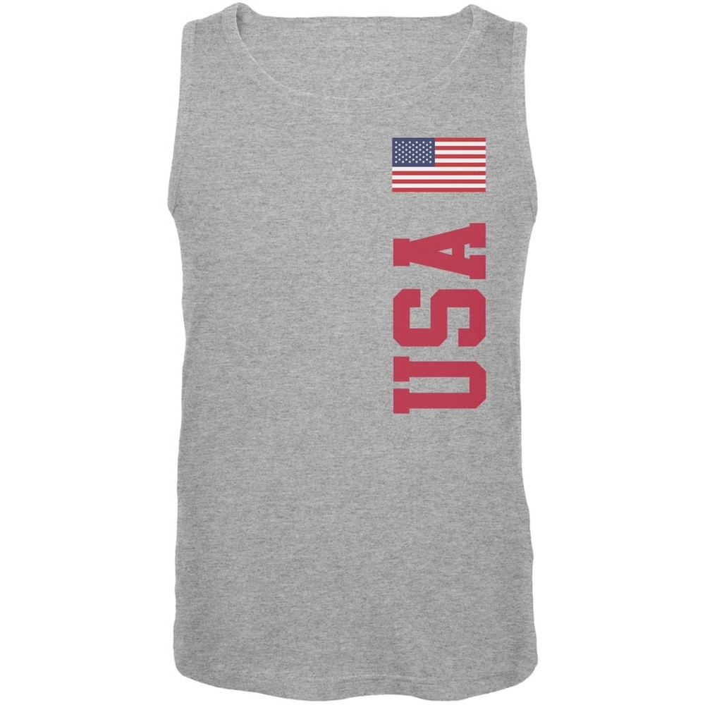 World Cup USA Heather Grey Adult Tank Top