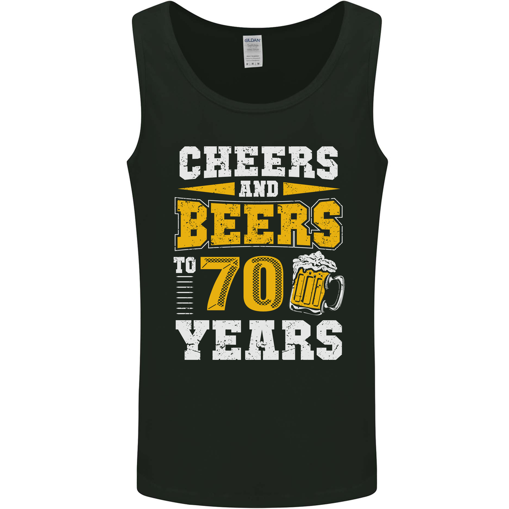 70th Birthday 70 Year Old Funny Alcohol Mens Vest Tank Top