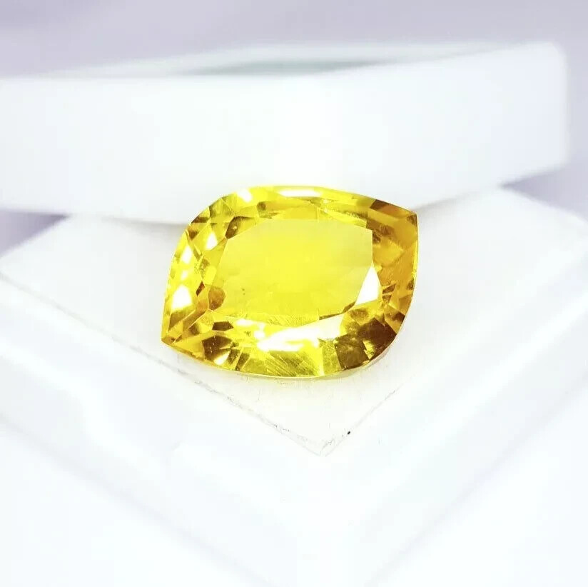 Natural Yellow Sapphire Loose Gemstone 10-12 Ct Fancy Cut Certified