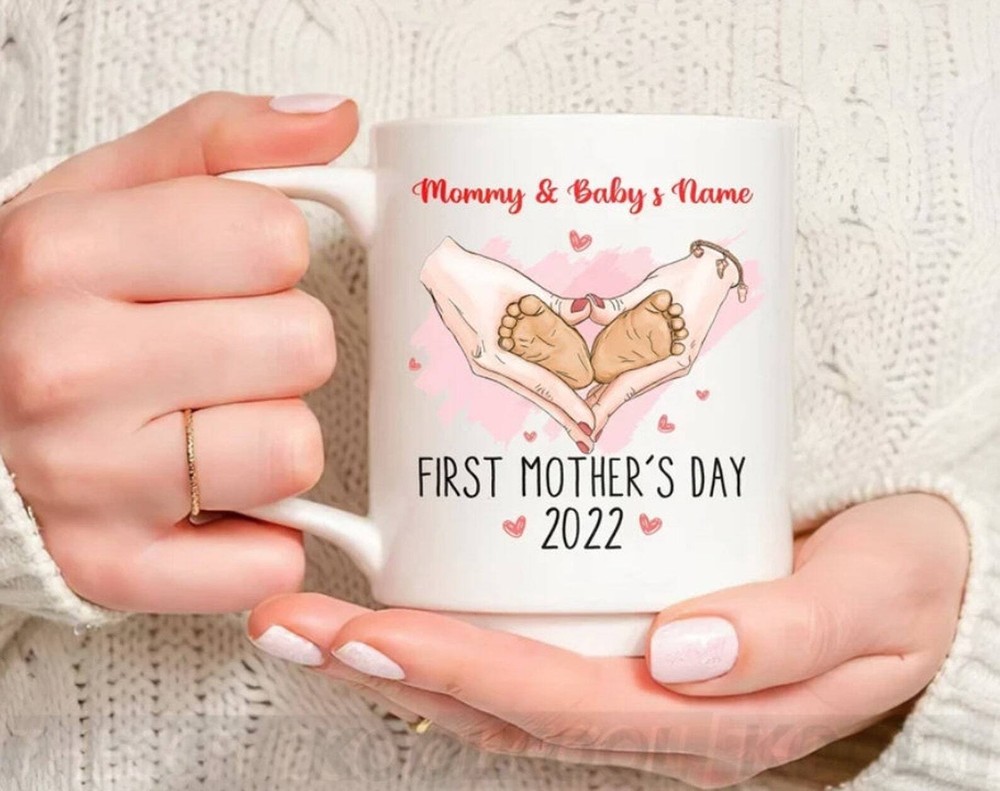 Personalized First Mother's Day Mug Gift for New Mom from Baby