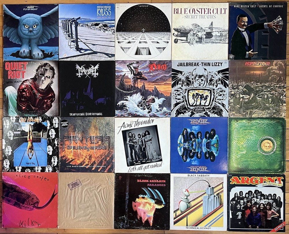Hard Rock/Metal Vinyl 20 LP Lot – Sabbath, Zeppelin, Kyuss Dio, Mayhem, Pantera