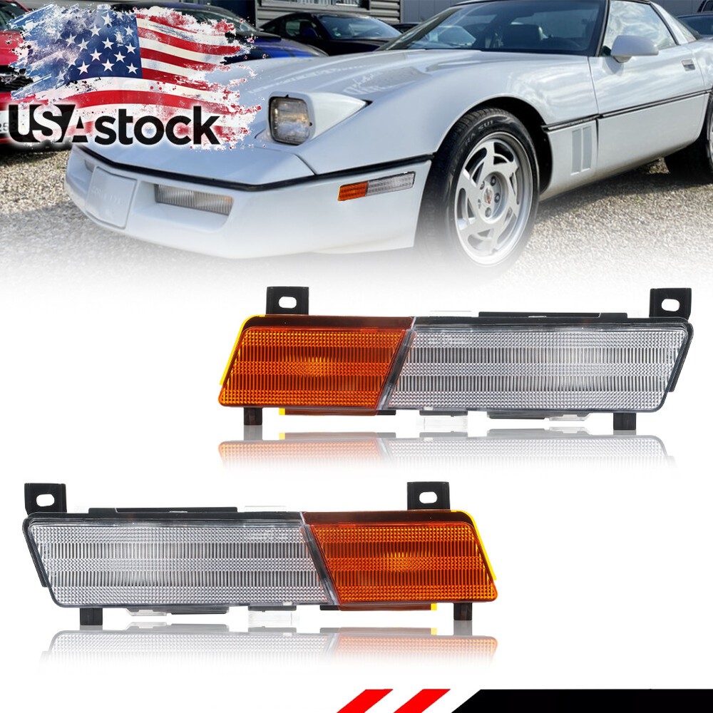 OEM-Spec Front Corner Turn Signal Side Marker Light for 1984-1987 Corvette C4 - Pair
