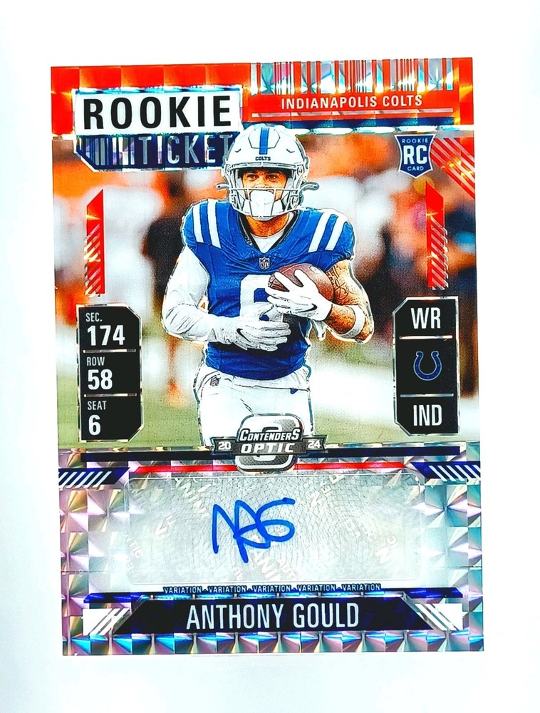 Auto Rookie Rc 2024 Prizm Contenders Case Hit Anthony Gould Football Card 1 Ssp