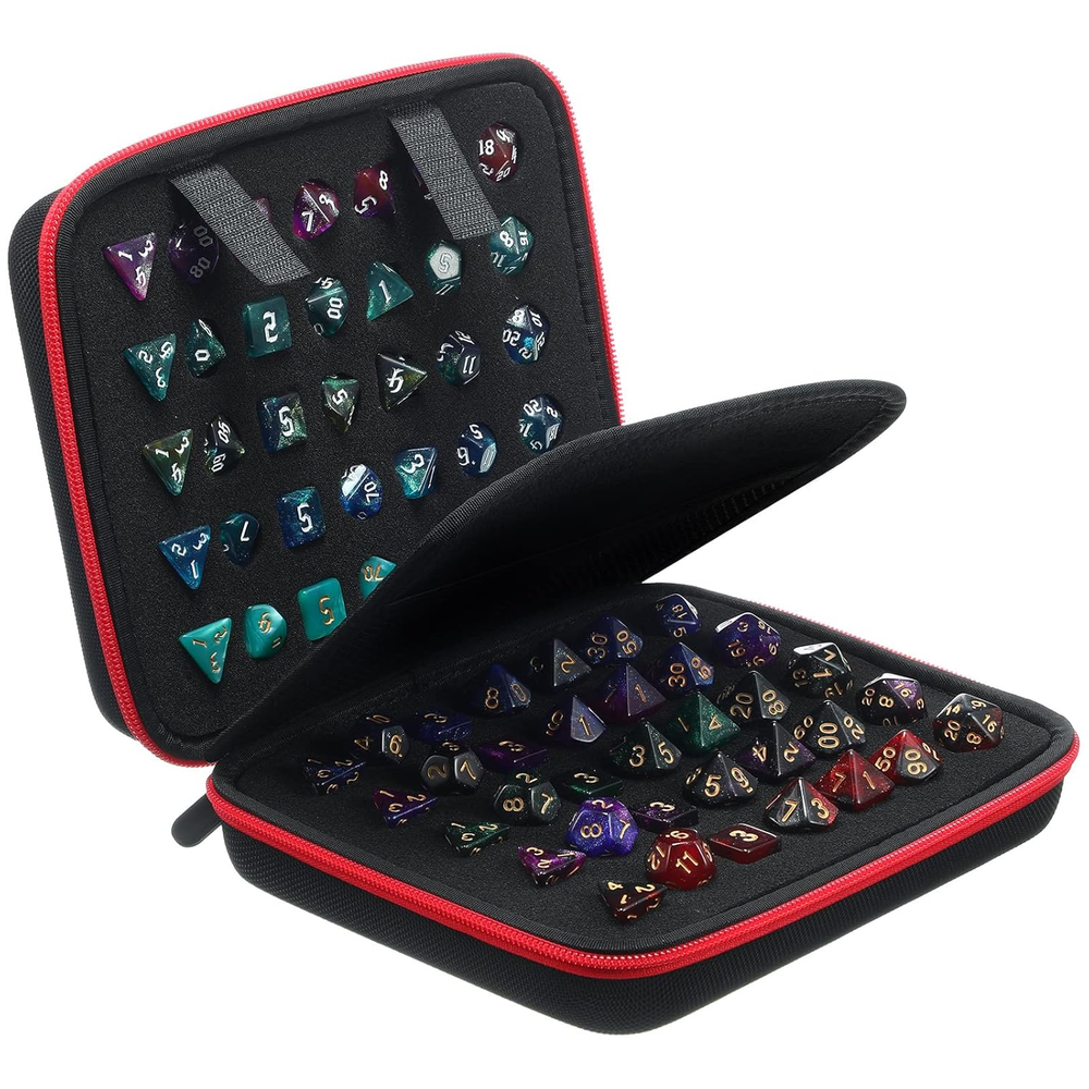 Dice Case with Removable Tray for DND Role Playing Table Games Holds 70 Dice