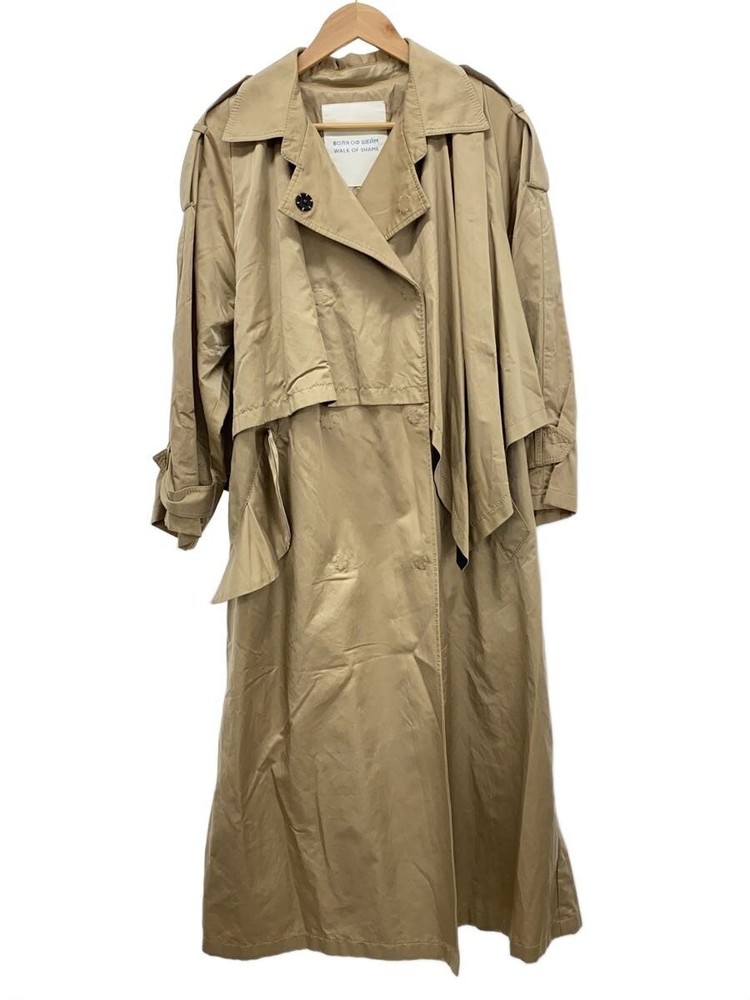 Walk Of Shame Trench Coat/38/Nylon/Cml/Plain/19Aws011Ct002 5578