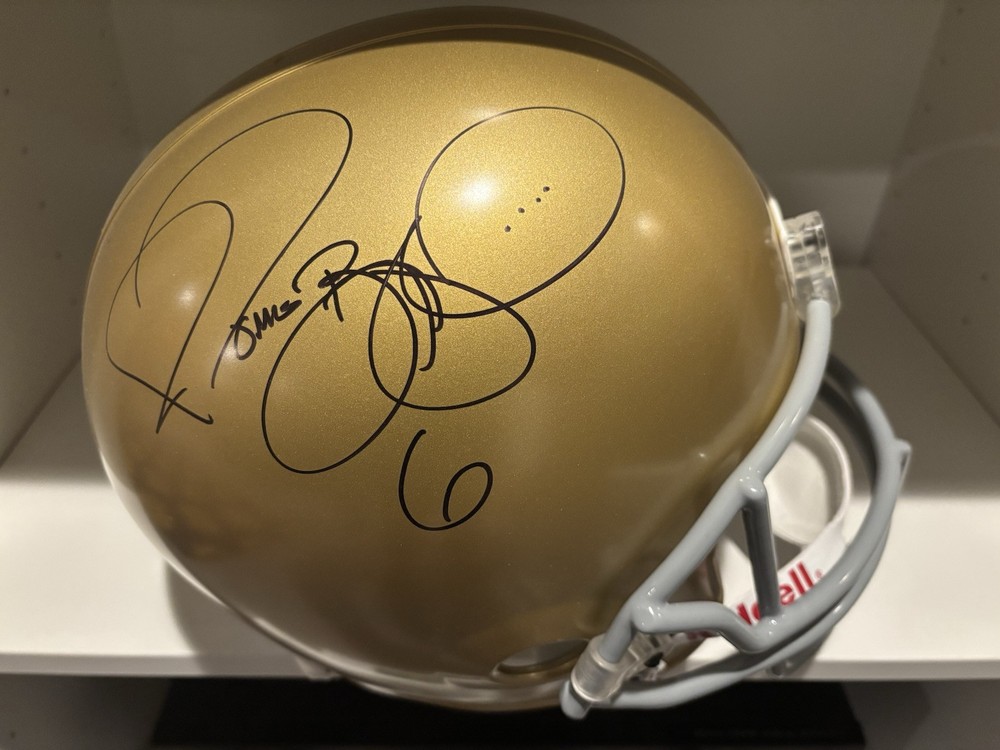 Jerome Bettis Notre Dame Fighting Irish Autographed Riddell VSR4 Replica Helmet