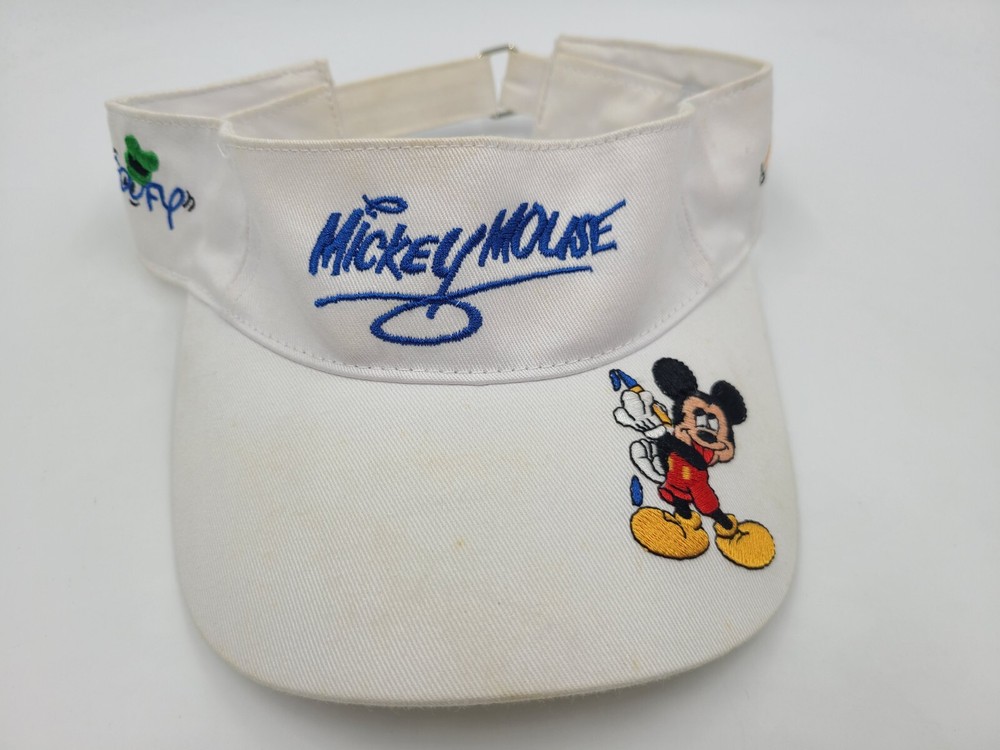 Disneyland Visor Hat with Mickey Pluto Donald Minnie Goofy Adjustable for Youth