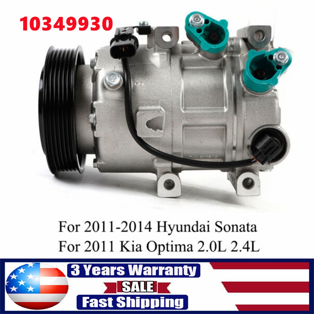 A/C Compressor w/ Clutch For 2011-2014 Hyundai Sonata/ 2011 Kia Optima 2.0L 2.4L