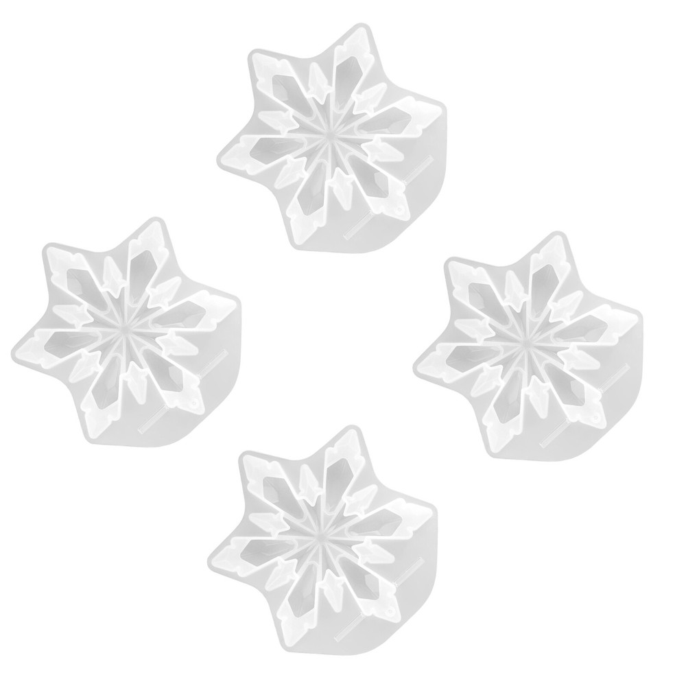 4Pcs Silicone Epoxy Resin Snowflake DIY Craft Jewelry Pendant Necklace Christmas