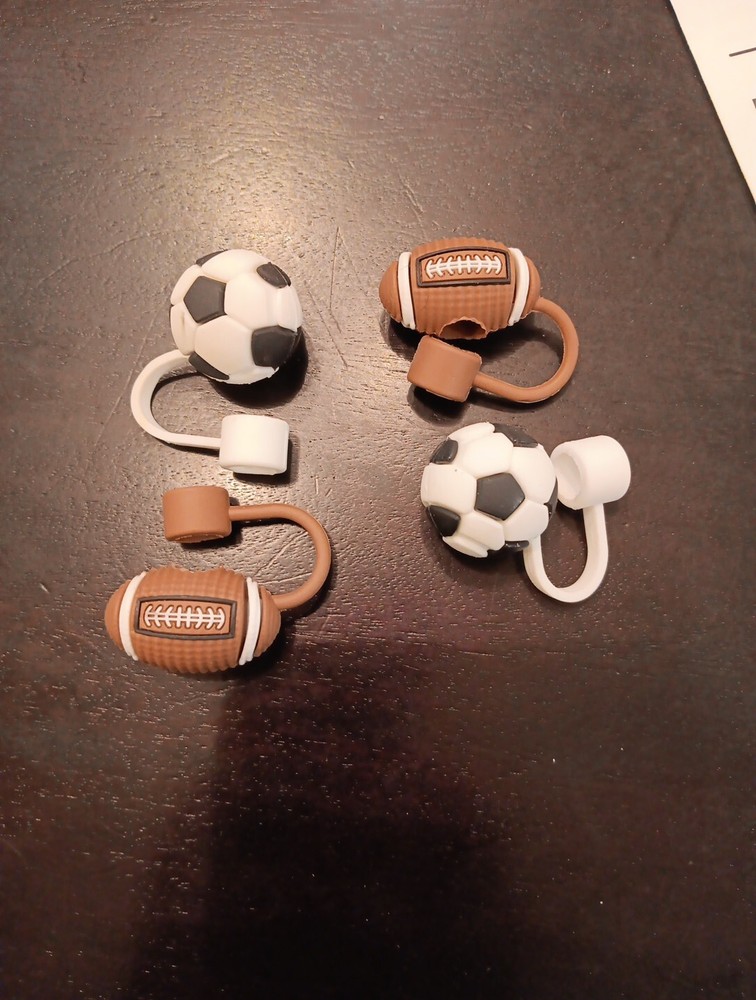 4pcs Straw Covers Caps Toppers Reusable Silicone Straw Tips Lids Protectors for