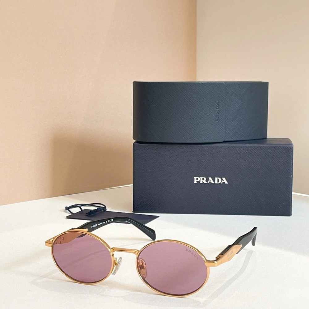 Prada Sunglasses Round Metal Frame - Model: PR 65ZS - Size: 55-20-140