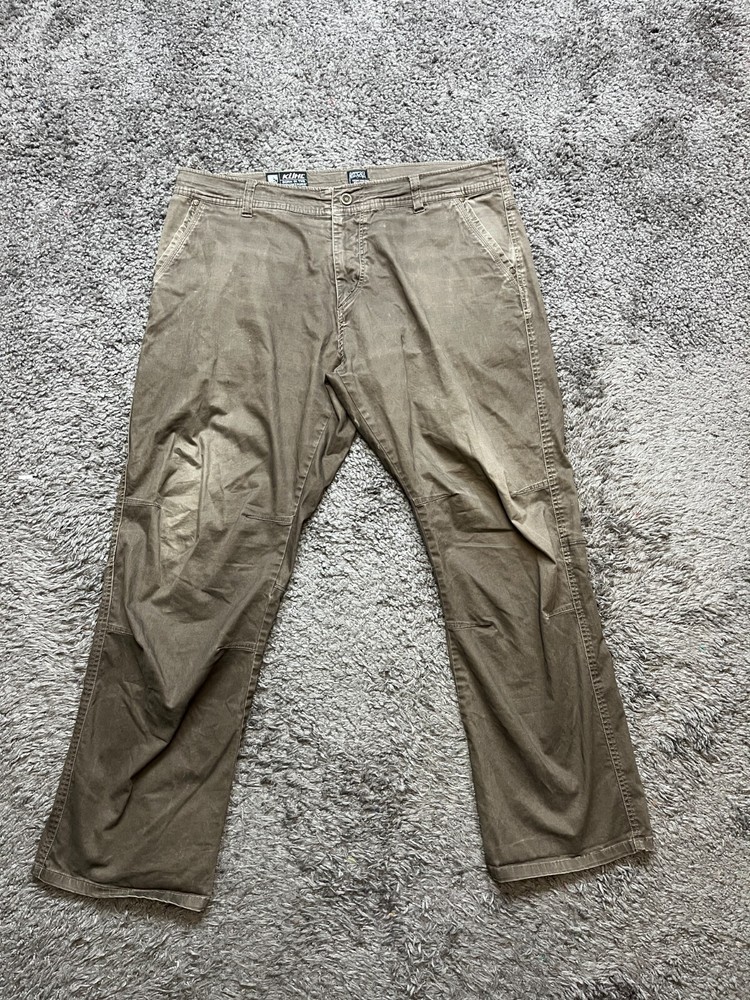 Kuhl Slackr Pants Men's 40x32 Brown Straight Outdoors Patina Dyed Hiking Utility