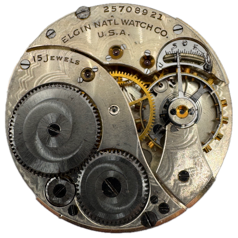 1923 Elgin 15 Jewel Antique Mechanical Pocket Watch Movement 315 USA 12s
