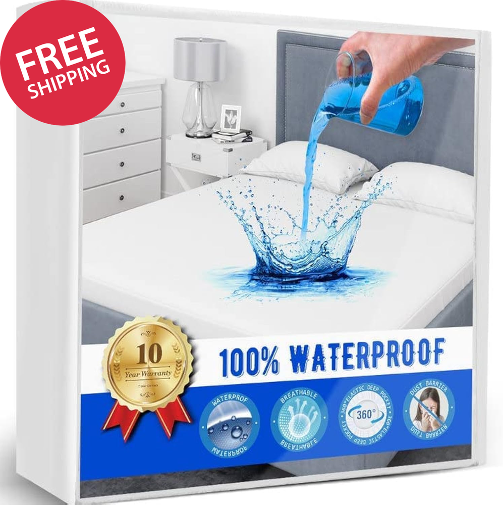 Twin Mattress Protector Waterproof Mattress Topper Cover Super Noiseless Soft &