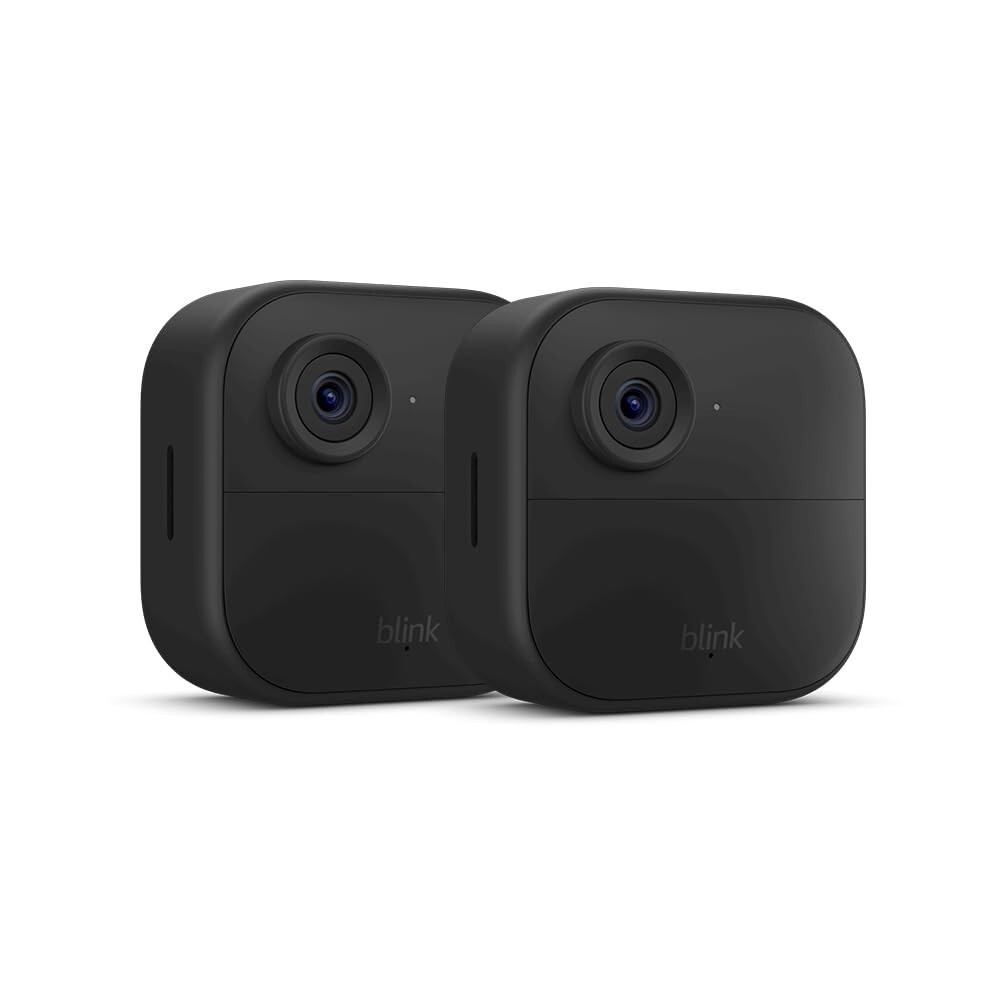 Blink Outdoor 4 Wireless 2-Camera Smart Security System with HD Video Motion Detection Alexa Integration Weatherproof Design