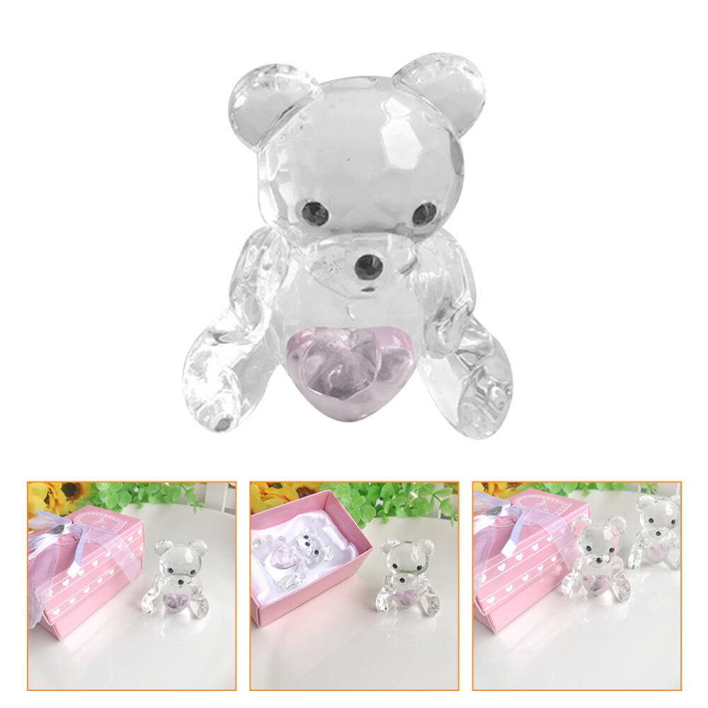 Figurine for Accesorios Crystal Bear Home Decoration Office Baby