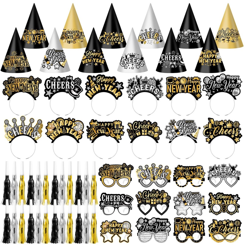 96 Pcs New Year Eve Party Supplies 2026 Happy New Year Eve Party Favors Inclu...