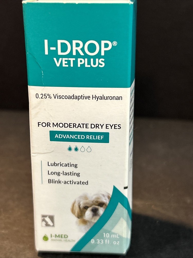 I-Drop Vet Plus Advanced Relief  Moderate Dry Eyes Dogs Cats Lubricating Drops