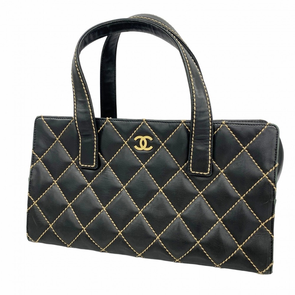 Chanel Wild Stitch Leather Handbag 381154