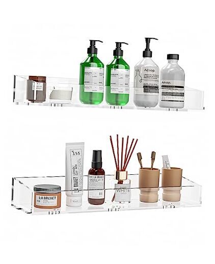 Acrylic Floating Shelves 2 PCS, 15
