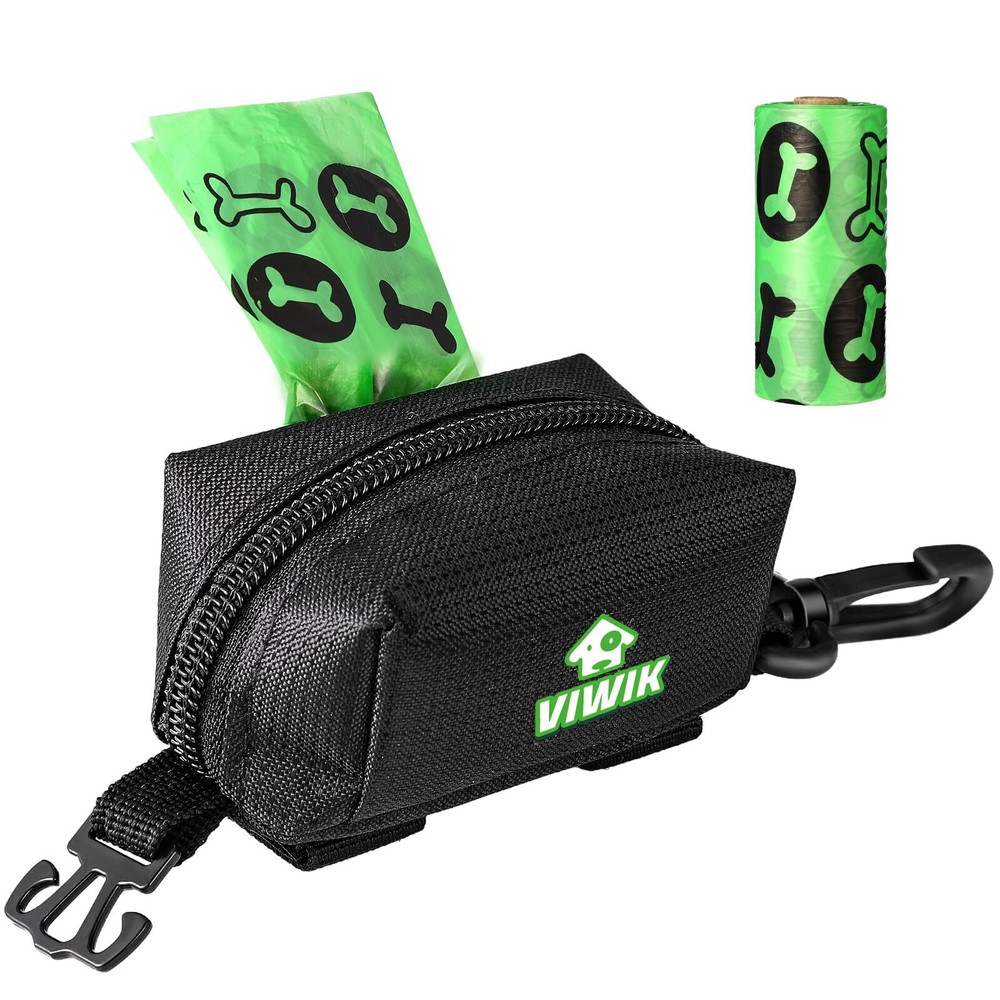 tDog Poop Bag Holder for Leash, Dog Waste Bag Dispenser with 1 Count (Pack of 1)