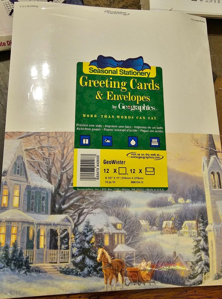 Seasonal Stationery, 12 Greeting Cards & Envelopes by Geographics customize-image