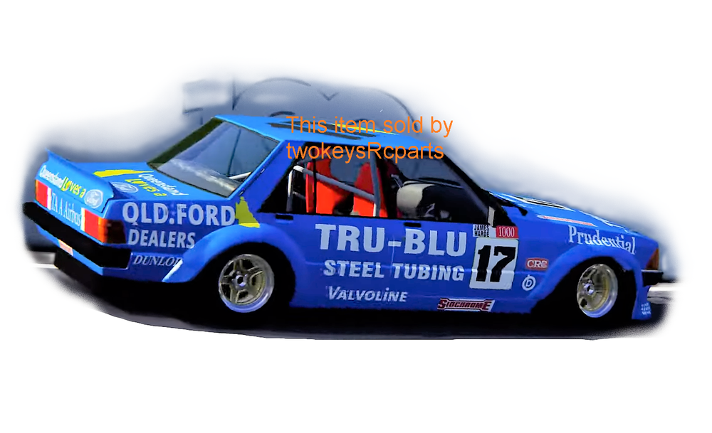 1:10 RC Clear Lexan Body Shell Ford Falcon XD Racing with Tru Blu Livery 200mm
