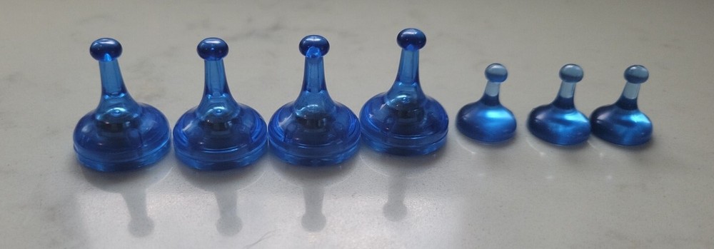 Parker Brothers 2008 Sorry Sliders Blue Pieces Sliders Replacement Parts