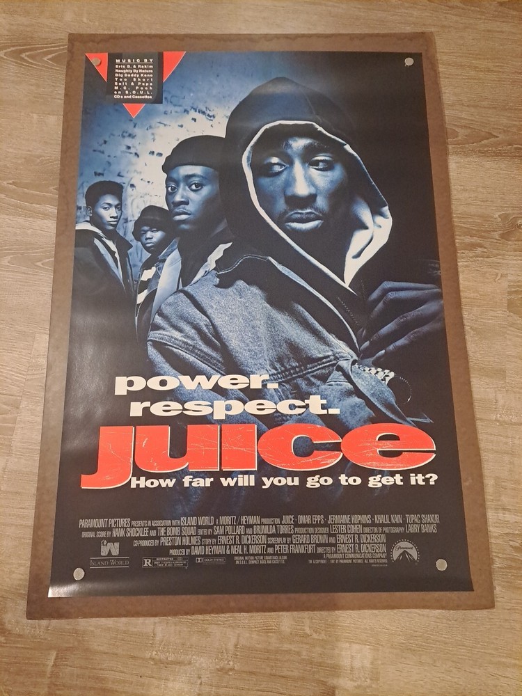 JUICE ORIGINAL 1992 MOVIE POSTER 27x40 TUPAC SHUKAR SS