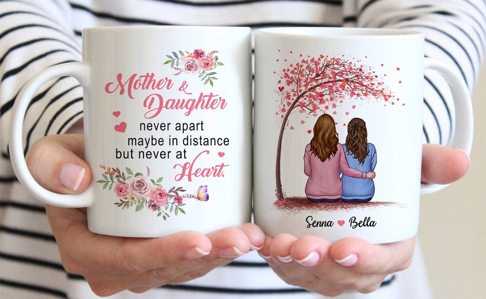 Personalized Mother And Daughter Coffee Mug Mom Birthday Gift Mug Mom