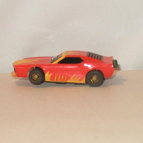 HO Scale Orange Ford Mustang Funny Car Slot Racing 440x2 Chassis