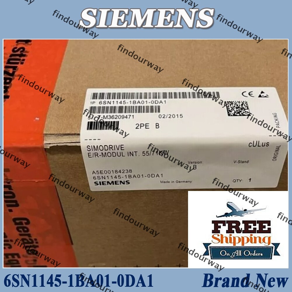 New Siemens 6SN1145-1BA01-0DA1 6SN1145-1BA01-0DA1 INFEED/REGENERATIVE MODULE