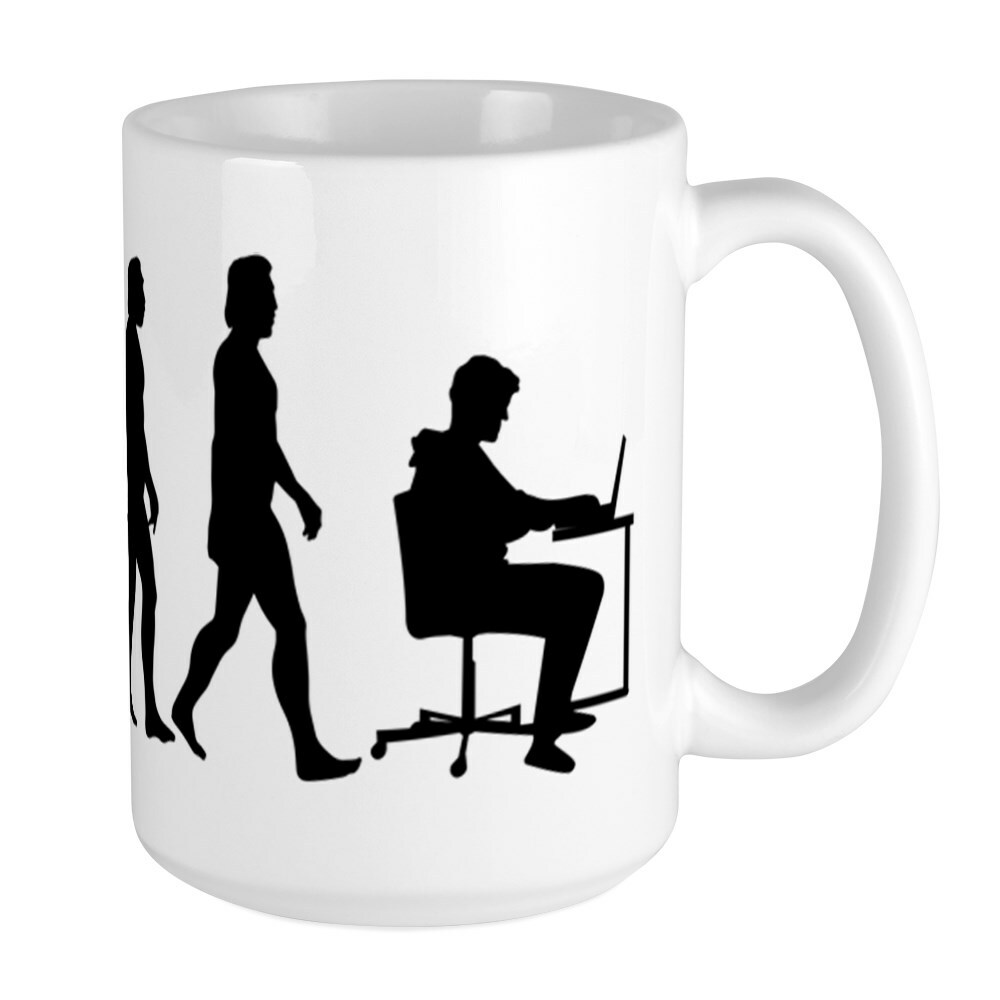 CafePress Office Evolution Mugs Large Mug (240283776)