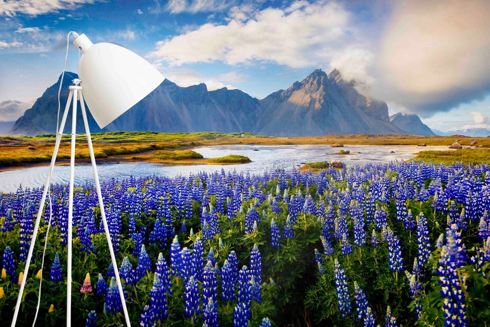 3D Sky Mountains River Floral Wall Murals Wallpaper Murals Wall Sticker