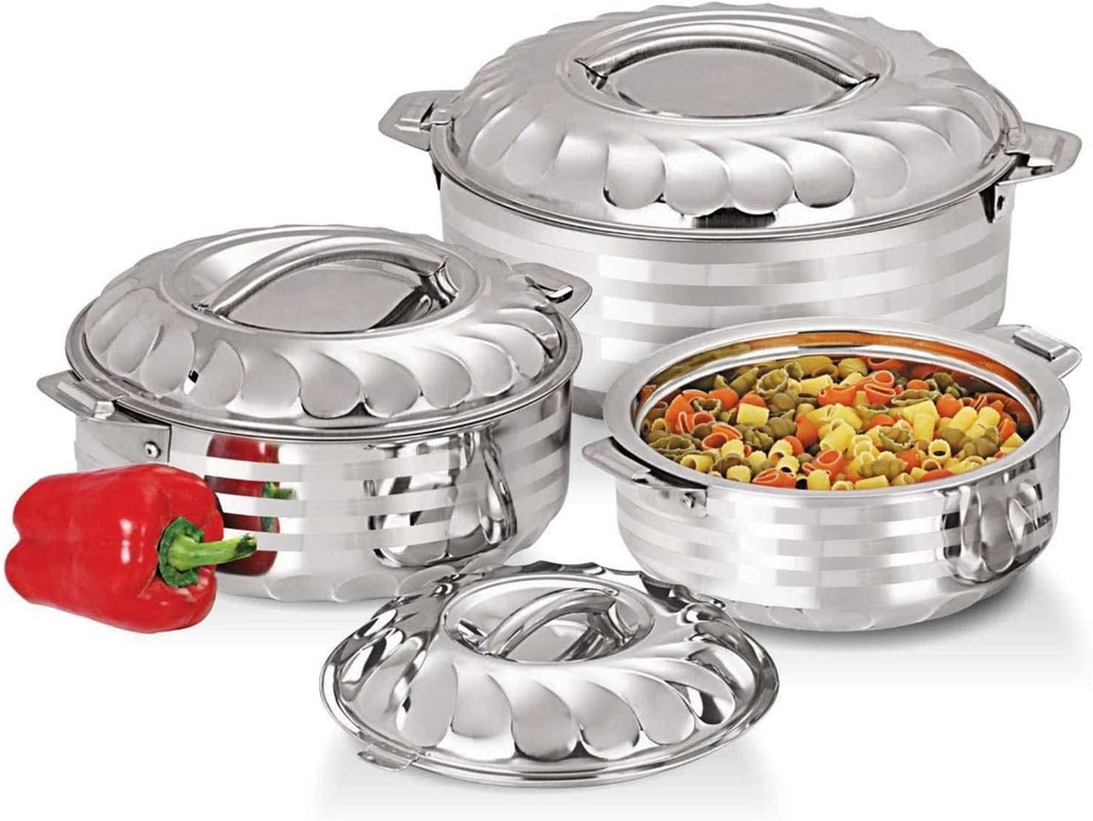 4-Piece Insulated Casserole Food Warmer/Cooler Hot Pot Gift Set, 4000Ml+5000Ml+7