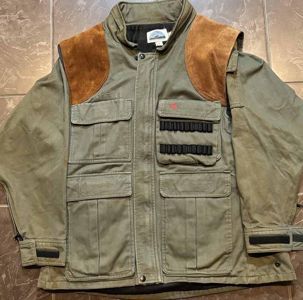 Gary Neese Men's L Green Camo Hunting Jacket Waterproof Durable