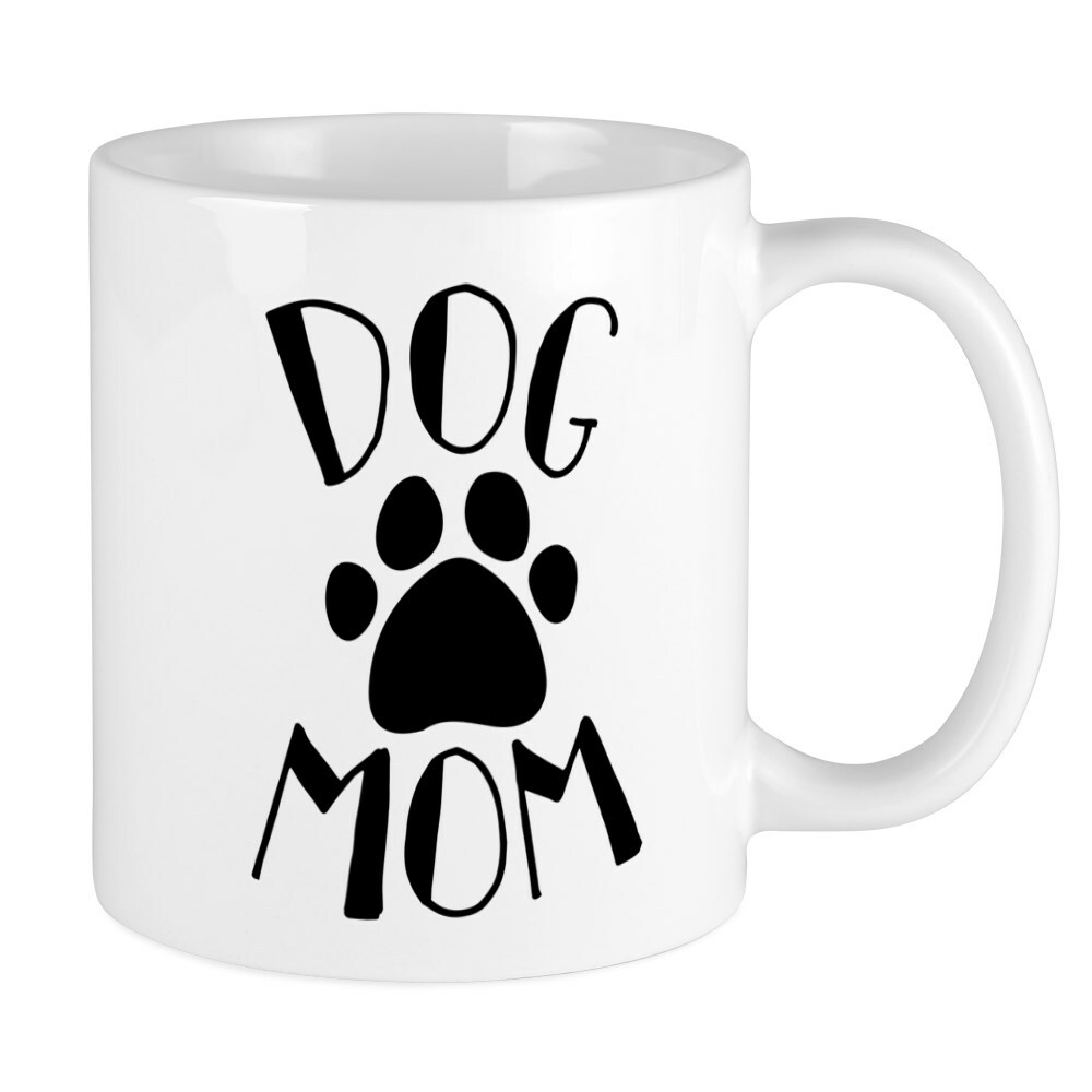 CafePress Dog Mom Paw Mugs 11 oz Ceramic Mug (380599075)